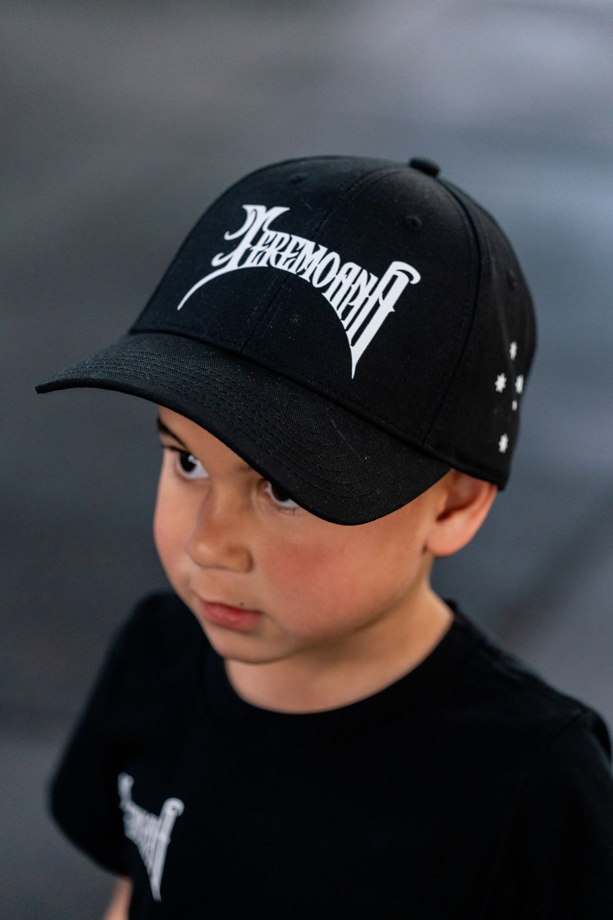 Kids Team Teremoana cap, front view with the Teremoana wordmark
